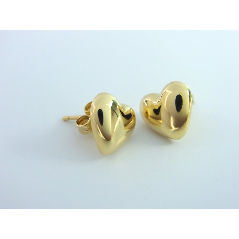 TIFFANY & Co Puffy Heart Ohrringe Ohrstecker Herz 18 kt Gold Earrings