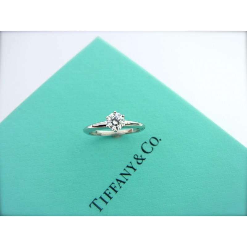 TIFFANY & Co Verlobungsring Ring 950 PT Diamant 0.36 ct Diamond Engagement Ring
