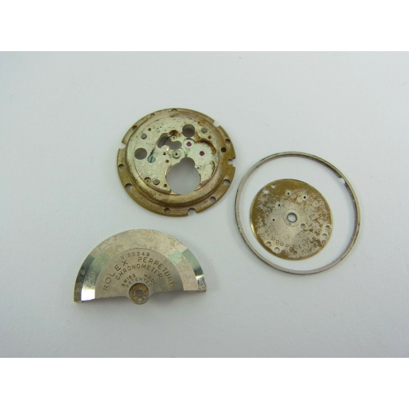 ROLEX vintage Automatik Uhrwerk Teile Werkplatte Rotor / Automatic movement parts
